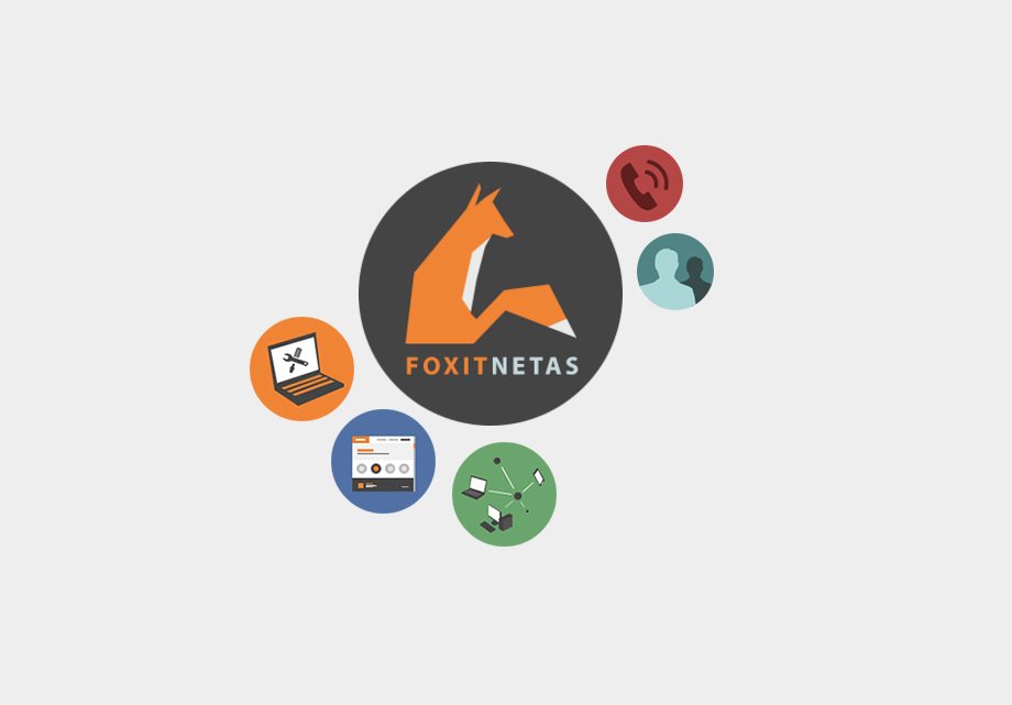 Foxitnetas — fox logo and the service icon set