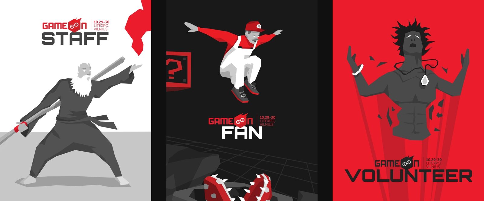 GameOn — staff, fan and volunteer identity artwork