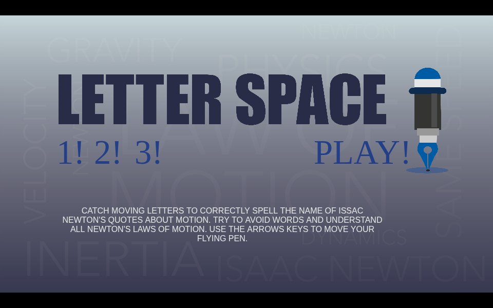 Letter Space — title screen